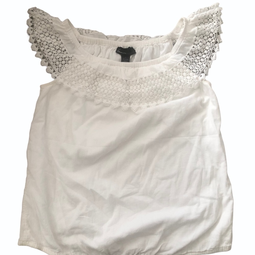 White Off The Shoulder Lane Bryant Top
